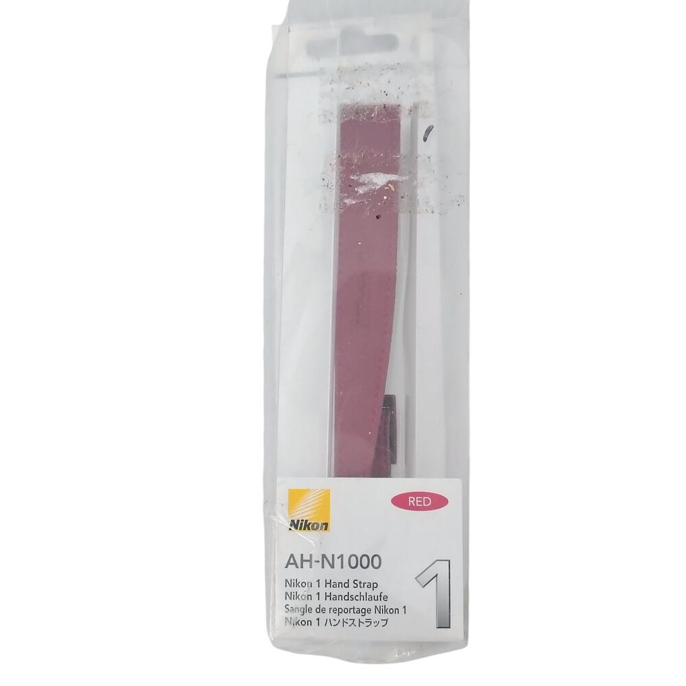 Nikon AH-N1000 Red Leather Camera Hand Strap for Nikon 1 NEW Travel